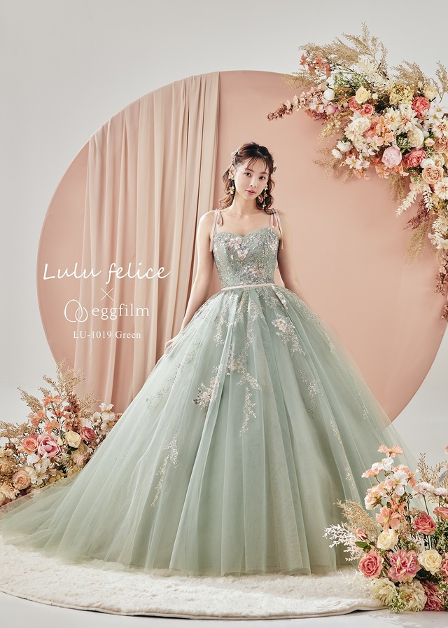 クラウディア「Lulu felice（ルル・フェリーチェ）」新作ウェディングドレス　LU-1019_Green