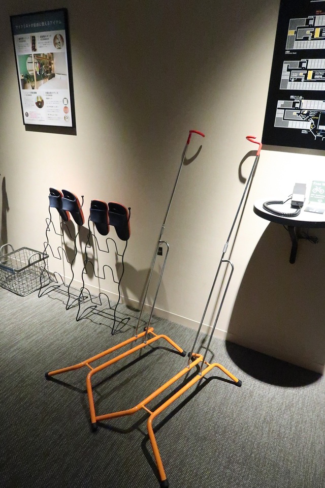 【BEB5土浦】部屋の中に自転車をいれるためのラックがあります