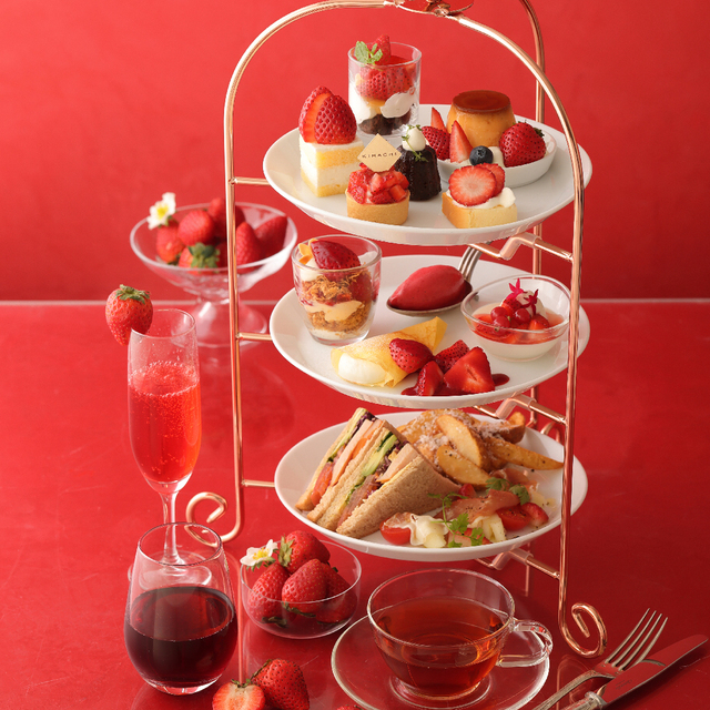 ウェルカムドリンク、フリードリンク90分制付き!【キハチ 青山本店の新作苺スイーツ】