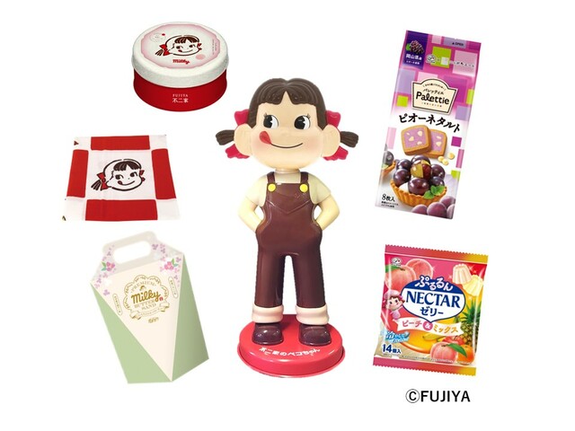 「＜銀座三越限定＞ペコちゃん75th Happy Bag（松）」＜価格：6,050円（税込）＞【不二家の和スイーツが楽しめる「FUJIYA Smile Switch Festa」が銀座三越でスタート！“ペコちゃん×サンリオキャラクターズ”のコラボグッズも登場！】