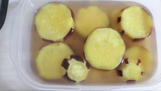 【セリア とにかく洗いやすい保存容器】さつまいももムラなく仕上がった