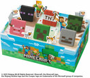 【サーティワン マインクラフト アイスクリームケーキ】クリーパーやスケルトンなど、ゲームでおなじみのキャラクターをモチーフにしたチョコプレートがトッピングされています