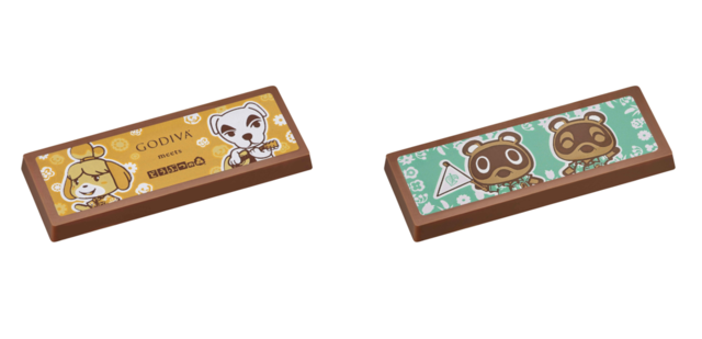 「しずえ＆とたけけ（左）／つぶきち＆まめきち（右）」＜期間：2025年1月8日〜＞【ゴディバが「ピクミン」＆「どうぶつの森」がバレンタインコラボ！“花モチーフ”の限定チョコレート登場！】