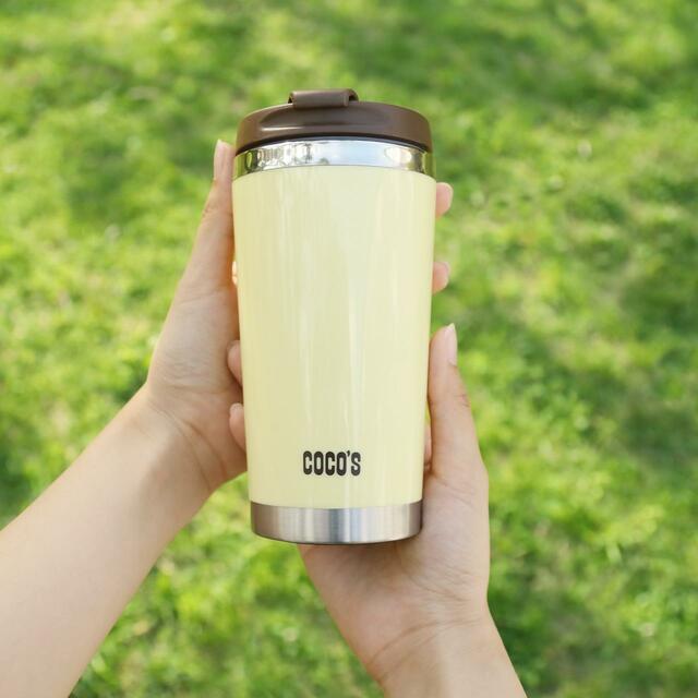 「フタ付きステンレスタンブラー」＜サイズ：約Φ7.9×H14.5cm＞【3500円のお食事券付き＆かわいいグッズも手に入る「ココスオリジナル 夏の福袋2024」が超お得！】