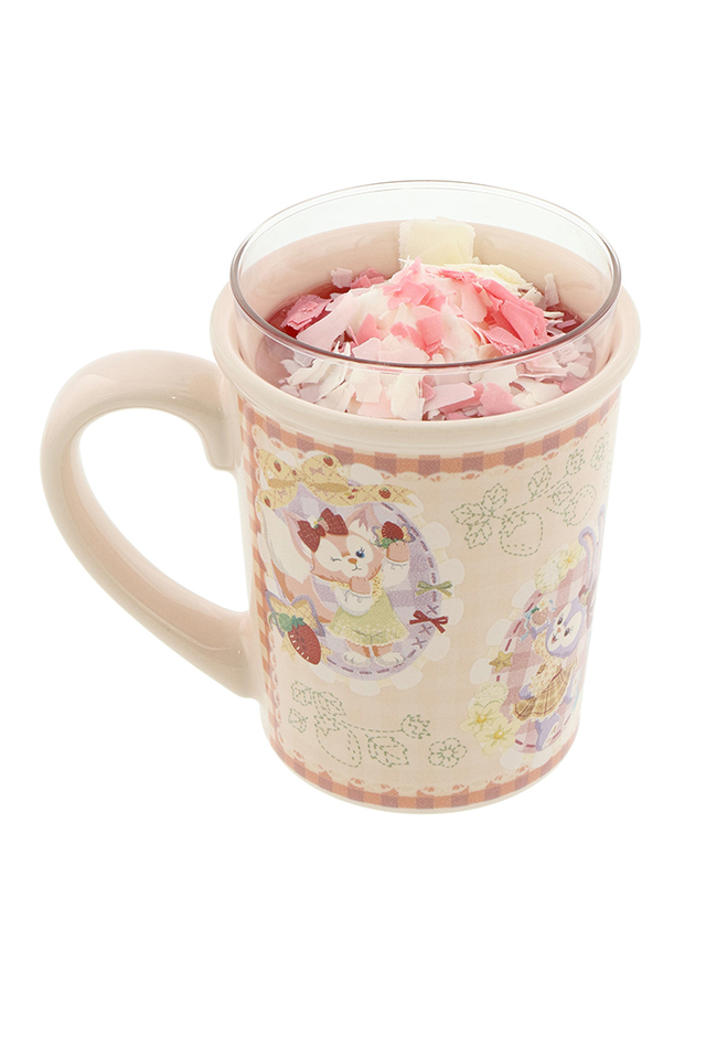 「ダッフィー&フレンズのハートフェルト・ストロベリーギフト」ストロベリーゼリー&練乳ムース、スーベニアカップ付き