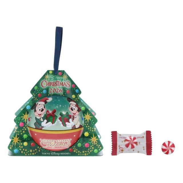 キャンディー 900円|東京ディズニーリゾート「ディズニー・クリスマス」スペシャルグッズ|販売店舗:東京ディズニーランド「ワールドバザール・コンフェクショナリー」、東京ディズニーシー「ヴァレンティーナズ・スウィート」|発売日:2026年11月10日(火)