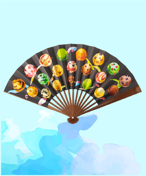 「＜伊場仙＞江戸扇子」＜価格：6,600円（税込）＞【期間限定店舗『サーティワン三越』オープン！「榮太樓總本鋪×にんべん×サーティワン」の特別コラボフレーバー登場！】