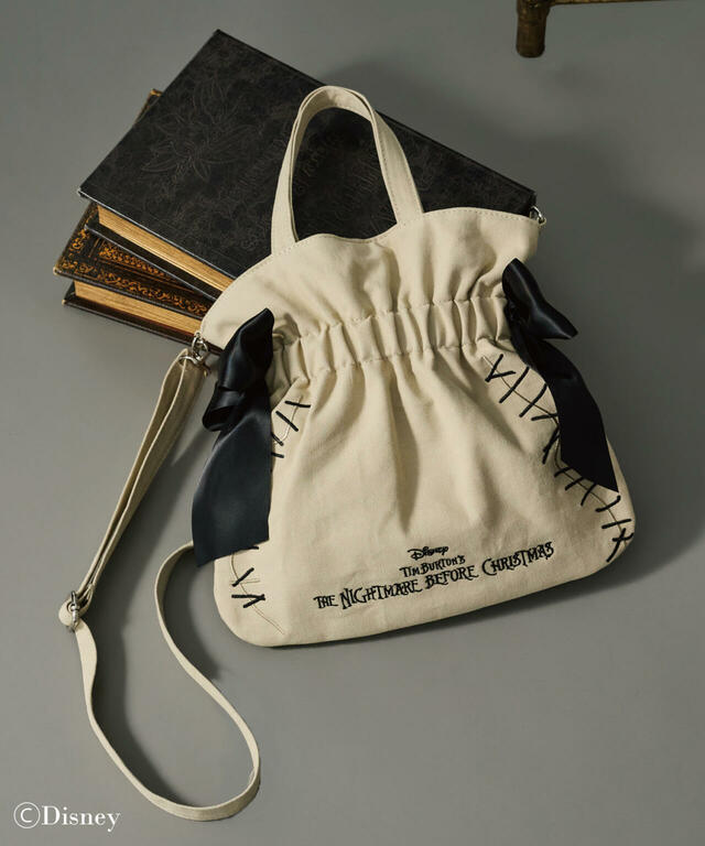 Oogie Boogie/ダブルリボン2Wayトート 7,300円|Maison de FLEUR ディズニーコレクション『ティム・バートン ナイトメアー・ビフォア・クリスマス』