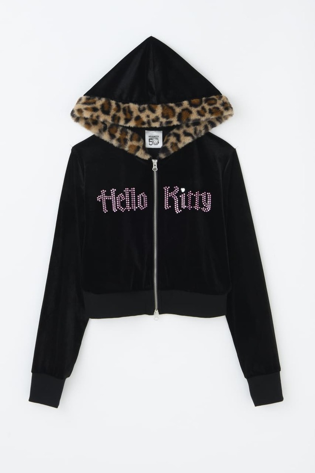 【SHIBUYA109×HELLO KITTY SPECIAL COLLABORATION】SPINNS（7階） ベロアショートジップパーカー 全3種 各¥6,589
