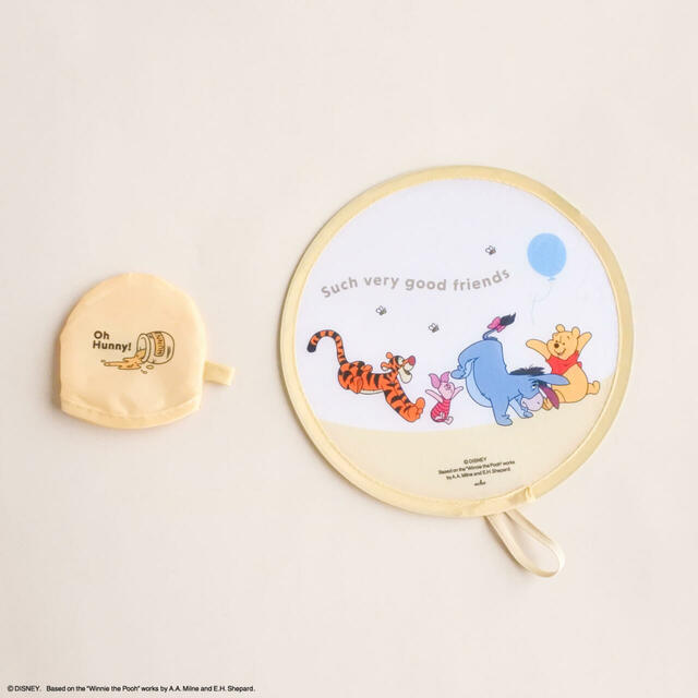 折りたたみうちわ 220円｜キャンドゥオリジナル／ディズニーシリーズ「くまのプーさん」第2弾