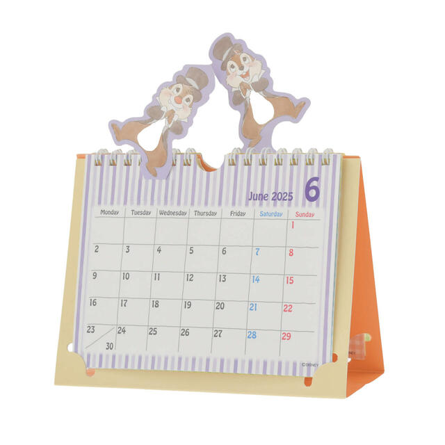 チップ&デール 卓上カレンダー ポップアップ Calendar&Organizer 2025 2,200円