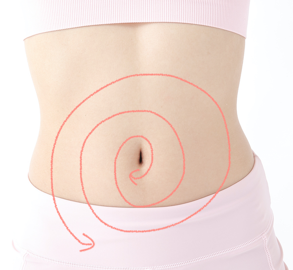 お腹をぐるぐる流す