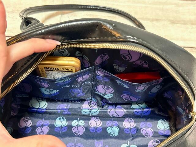 内側のポケットにはミラーやミントタブレットなどの細々したものをイン
