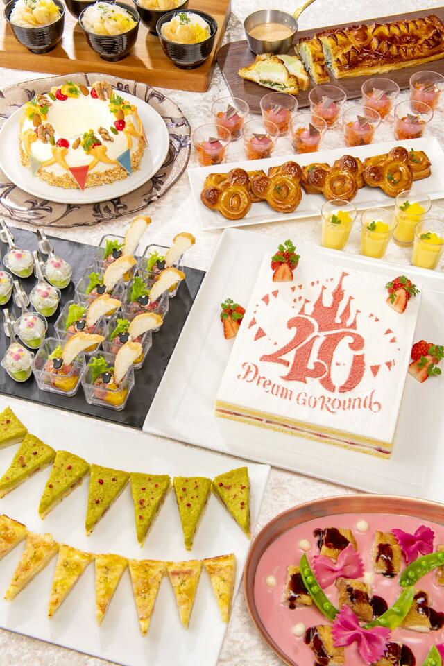 シャーウッドガーデン・レストラン 東京ディズニーリゾート40周年“ドリームゴーラウンド”ランチブッフェ4月10日～6月30日