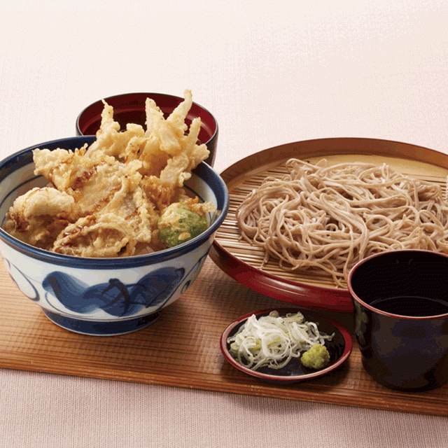 早春のっけ天丼・小そばサービスセット