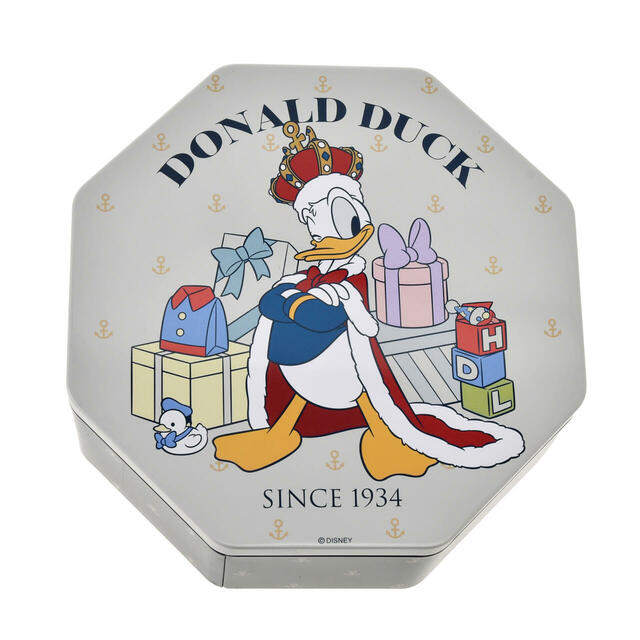 ドナルド クッキー 缶入り DONALD THE KING BIRTHDAY 1,800円