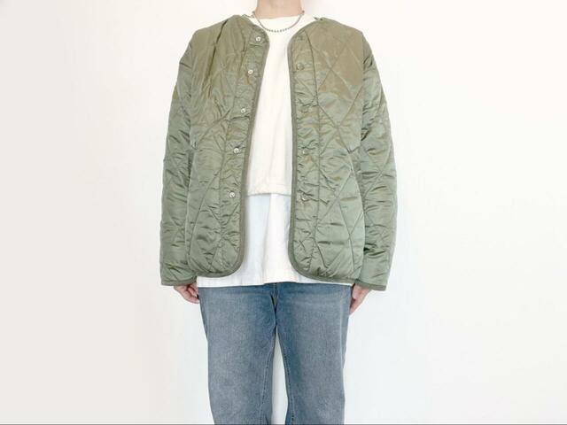 【coca ウォッシャブル キルティングリバーシブルボアブルゾン】白トップス×デニムのシンプルコーデにもばっちり合います
