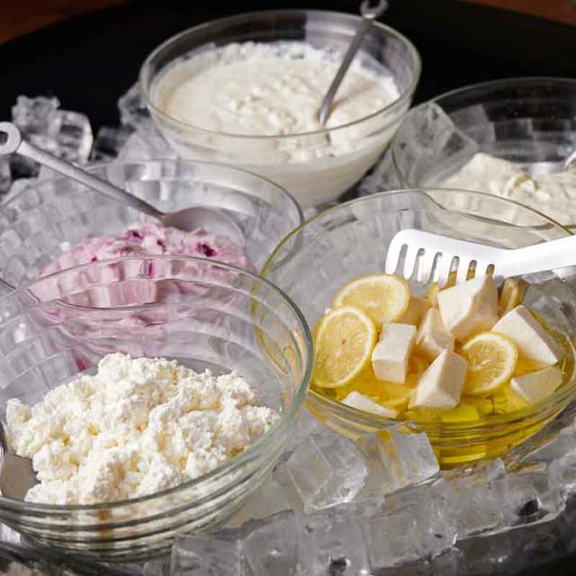 日替わり５種のフレッシュチーズは、 好きなものを好きなだけ♪