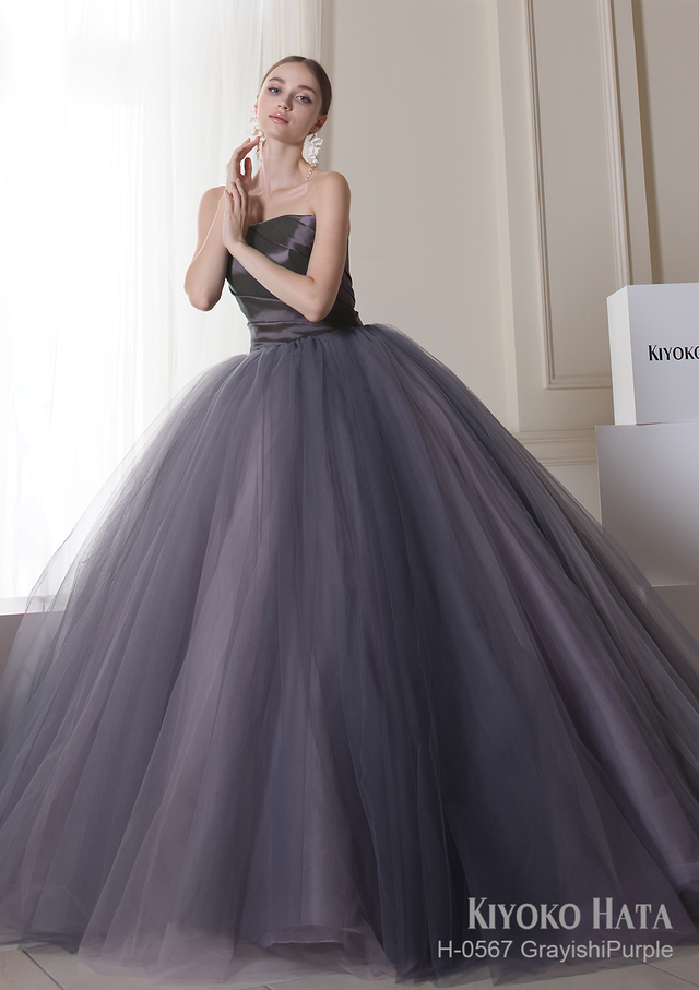 【KIYOKO HATA キヨコハタ】新作ウェディングドレス：KH-0567_GrayishiPurple