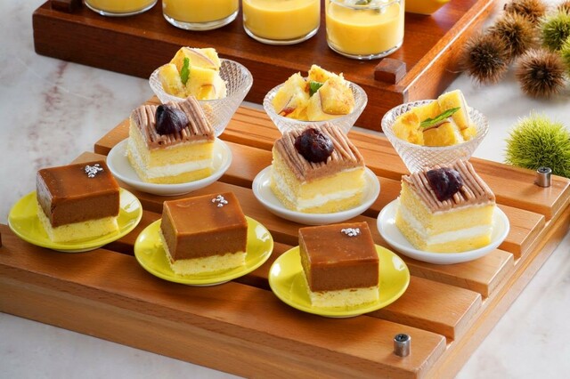 「さつまいも・栗・かぼちゃの秋色スイーツ」＜期間：2025年9月24日～11月20日＞【熱々のサーロインステーキが食べ放題！秋の味覚も満喫できる「松江エクセルホテル東急」の秋のディナーブッフェ開催！】