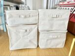 【無印良品　ポリエステル綿麻混　ソフトボックス】サイズ違いで購入しても重ねられる！