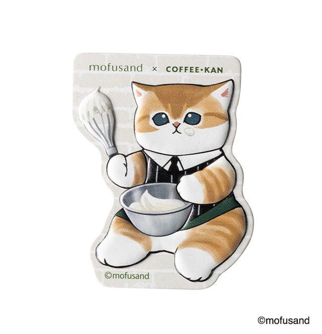 レザー風ステッカーの各種デザイン【mofusand×珈琲館 サマーバッグ2026】