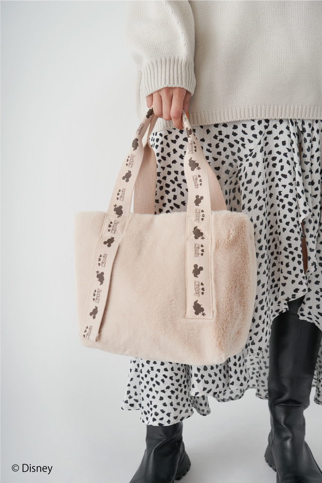 SNIDEL/Mickey&Minnie/ ファーテープロゴバッグ ￥5,400
