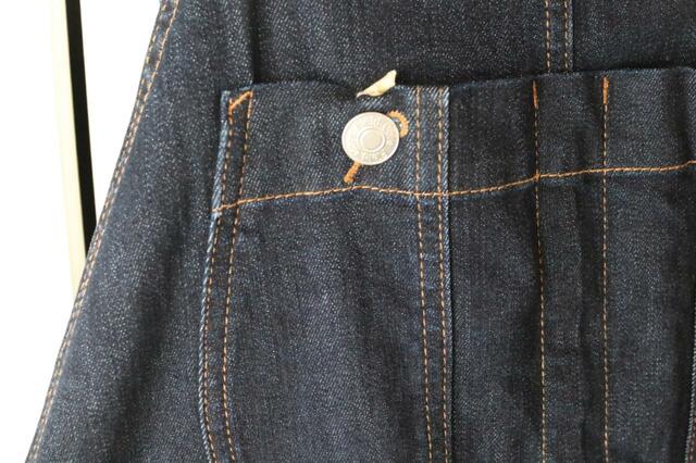 【ワークマン ウォーミーデニムオーバーオール】カラーはデニムらしい色のJAPAN NAVYを選びました