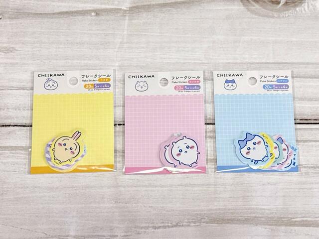 【ちいかわ×DAISO限定デザイン】フレークシール ちいかわ：各110円（税込）