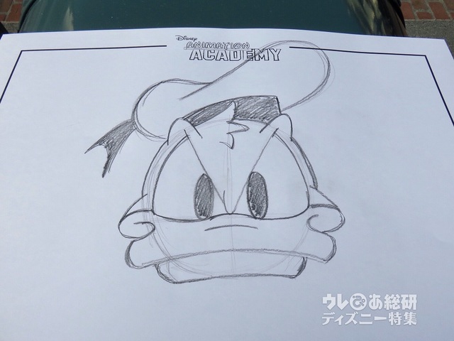 カリフォルニア・アドベンチャー「アニメーション・アカデミー」にてドナルド