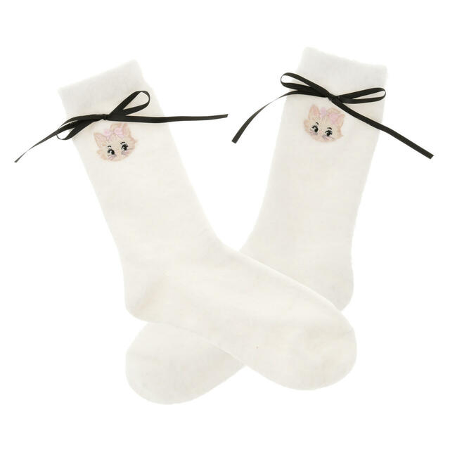 マリー おしゃれキャット 靴下 ホワイト 23～25 ARISTOCATS 55TH 1,200円