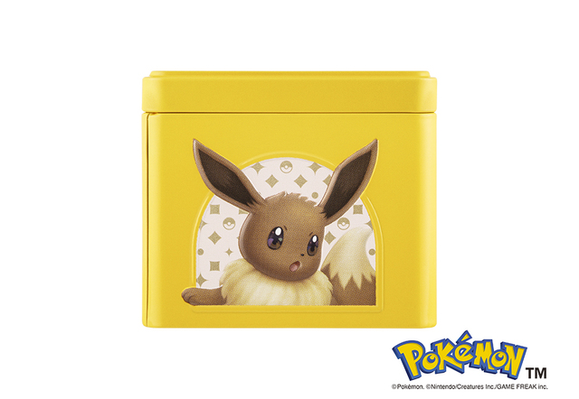 缶の横面デザイン【ポケモン東京ばな奈 はみ出しチョコのクッキーサンド スペシャル缶(ピカチュウ＆イーブイ)】