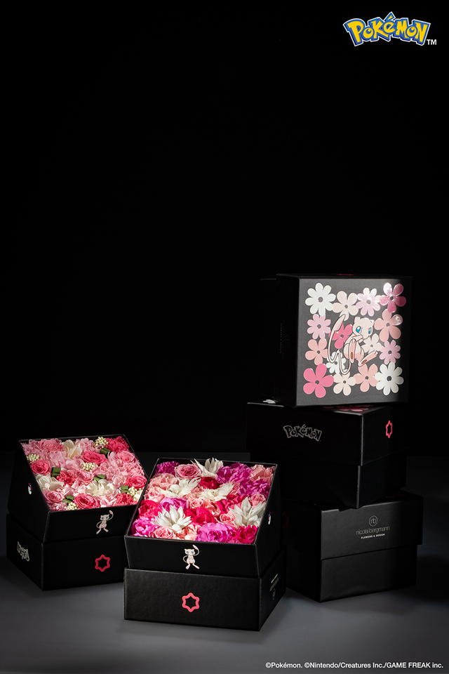 【Nicolai Bergmann × Pokémon フラワーボックス】ミュウ フレッシュフラワーボックス/プリザーブドフラワーボックス
