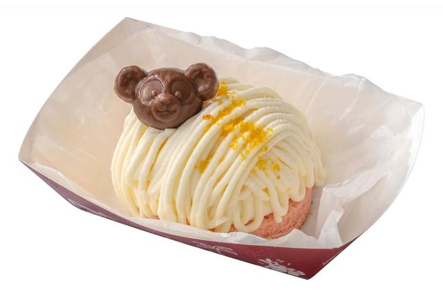 チーズクリームのモンブラン、スーベニアプレート付き 990円｜販売店舗：東京ディズニーシー「ケープコッド・クックオフ」｜ダッフィー＆フレンズのテイスティ・サマー・サプライズ