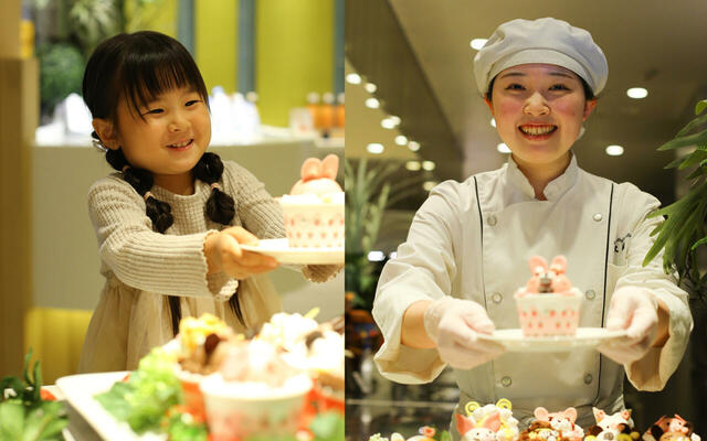 「どうぶつケーキプレゼント」＜期間：2025年8月9日〜17日＞ 【浅草の絶景と約100種類のメニューを楽しめる「ごちそうブッフェ」に“ビールベンダー”登場！“どうぶつケーキ”もプレゼント！】