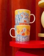 【ムーミン アラビア】「マグ 0.4L パーティーキュー」4,620円/『彗星がふってくる日』(1958年)と『ひとりぼっちのムーミン』(1954–55年)のコミックをもとにしたデザイン