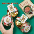 【ハローキティ「ハローキティのトランプ缶」】お菓子とフィギュア、ステッカー入り