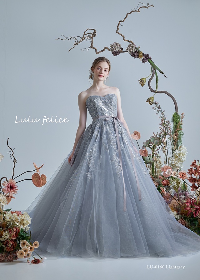 「Lulu felice（ルル・フェリーチェ）」新作ウェディングドレス　LU-0160_Lightgray
