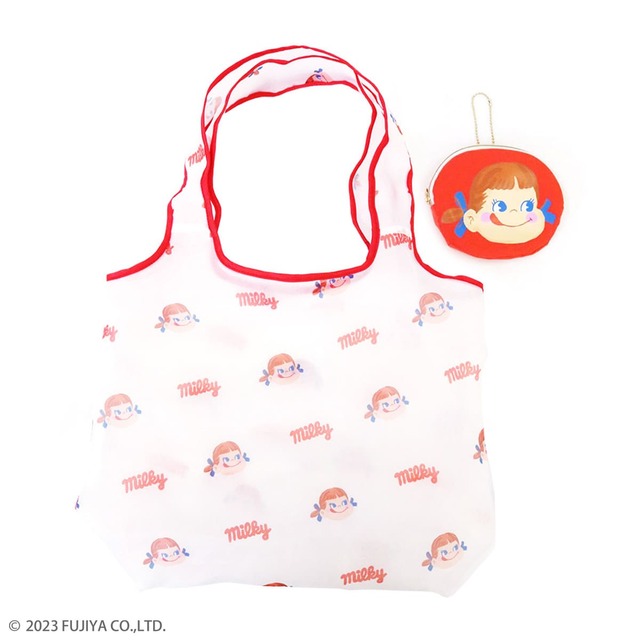 【ACCOMMODE×不二家】「PEKO / チュールエコバッグ」¥4,290