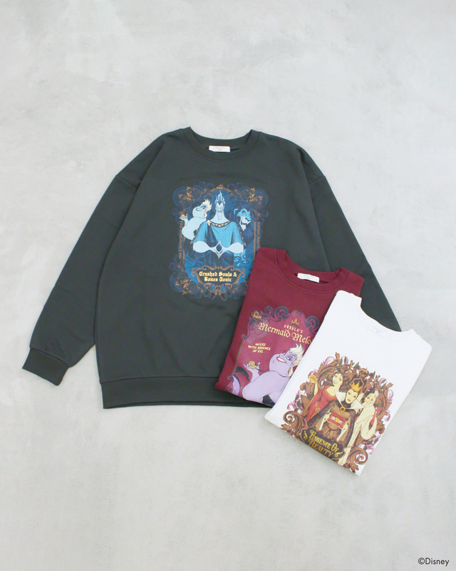 裏毛スウェット 5,390円|Samansa Mos2 blue「ディズニーヴィランズ」コレクション