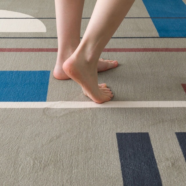 【ニトリ】人気のファータッチのなめらかな肌ざわりの生地に、くっきりとしたプリントのデザインが特徴