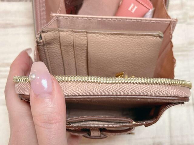 前面側にフラグメントケース（お財布代わり）をイン