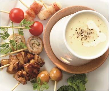 焼き鳥チーズフォンデュ