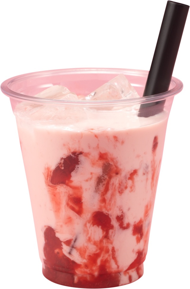 つぶつぶ果肉のいちごミルク