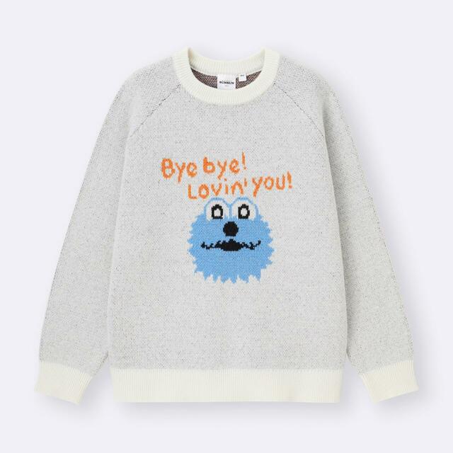 【GU×パペットスンスン】オーバーサイズニットプルオーバー パペットスンスン（税込2,990円）