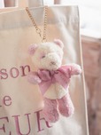 【Maison de FLEUR】「パンダツインズシリーズ」パンダチャーム（ピンク）　￥3,199