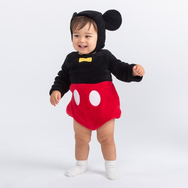 ミッキーマウス 長袖なりきりたまごオール フード付き（70-80cm）　　｜3,999円（税込）