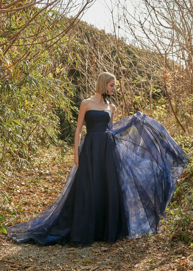 クラウディア｜「K.RANNE-クランネ-」新作ウェディングドレス｜KNE0041_Navy