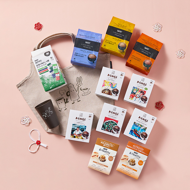 「＜ワンドリップ＞オリジナルマルシェバッグ＆シンプルタンブラーセット」＜価格：6,000円（税込）＞【マルシェバッグに豪華コーヒー詰め合わせ！UCCの「コーヒー福袋 2025」オンラインストアで販売中！】　