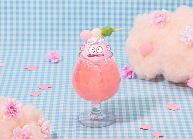 「はるらんまんフロート」＜価格：1,090円（税込）＞【ハンギョドンと飲茶でお花見♪「HANGYODON CAFE ～40th Anniversary～」4都市で期間限定オープン！】